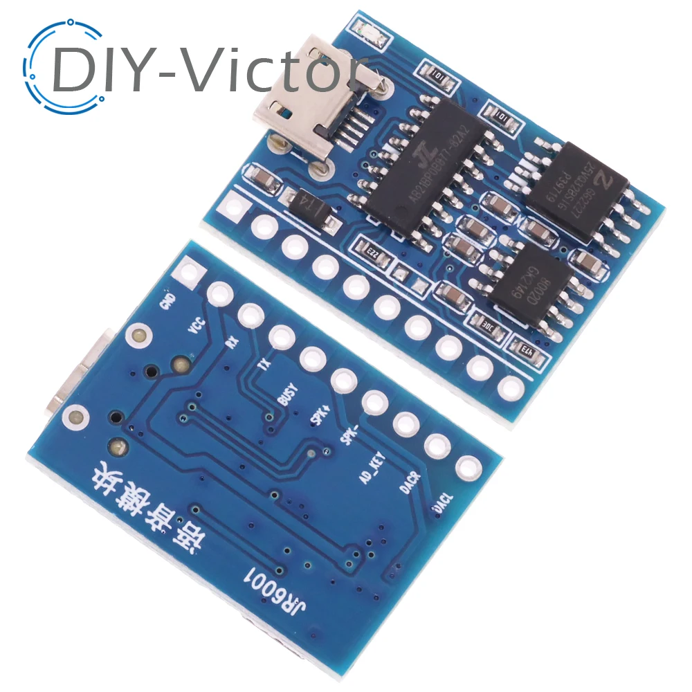 Voice module playback serial voice broadcast recognition module customized voice chip control module JR6001