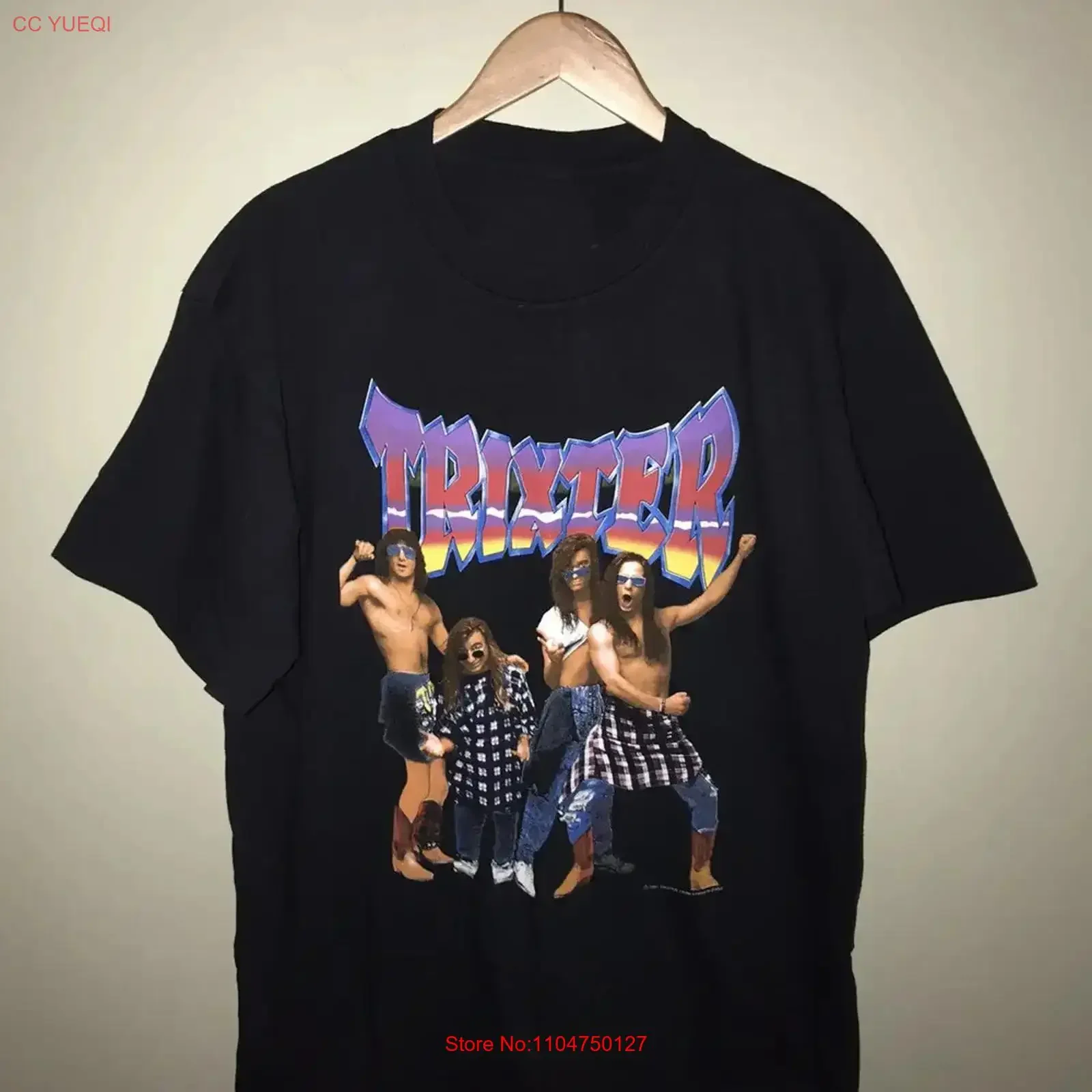 Camiseta VTG Trixter Band 90s negra, todas las tallas, para fanáticos, AR1317, vintage, lavada, unisex, ropa de diseñador, moda casual, versátil