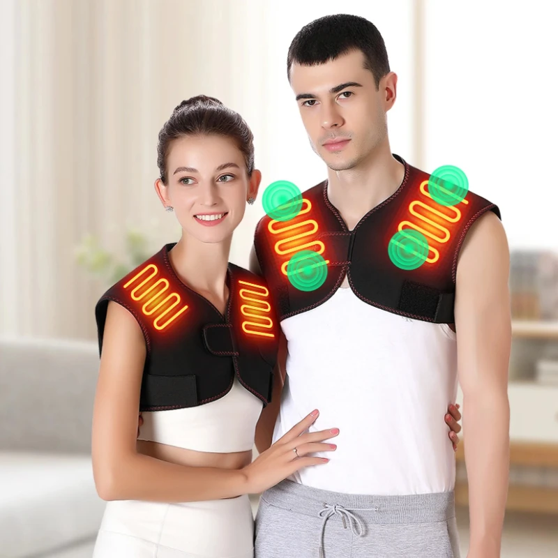 Electric Heated Shawl - 3-Gear Heat & Massage, Relieves Joint Pain,Aids Sports Recovery/Daily Care，For Office Workers & Seniors