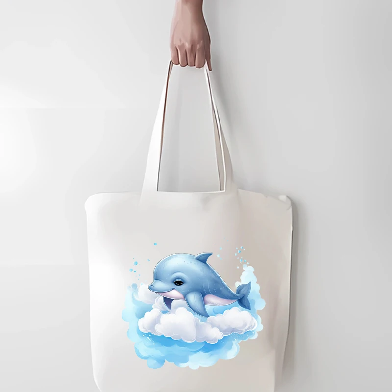 Cloud Animal bear sheep deer Iron On Heat Transfer Sticker For Clothes DTF Pinted Vinyl Thermal Appliques Washable T-Shirt Decal