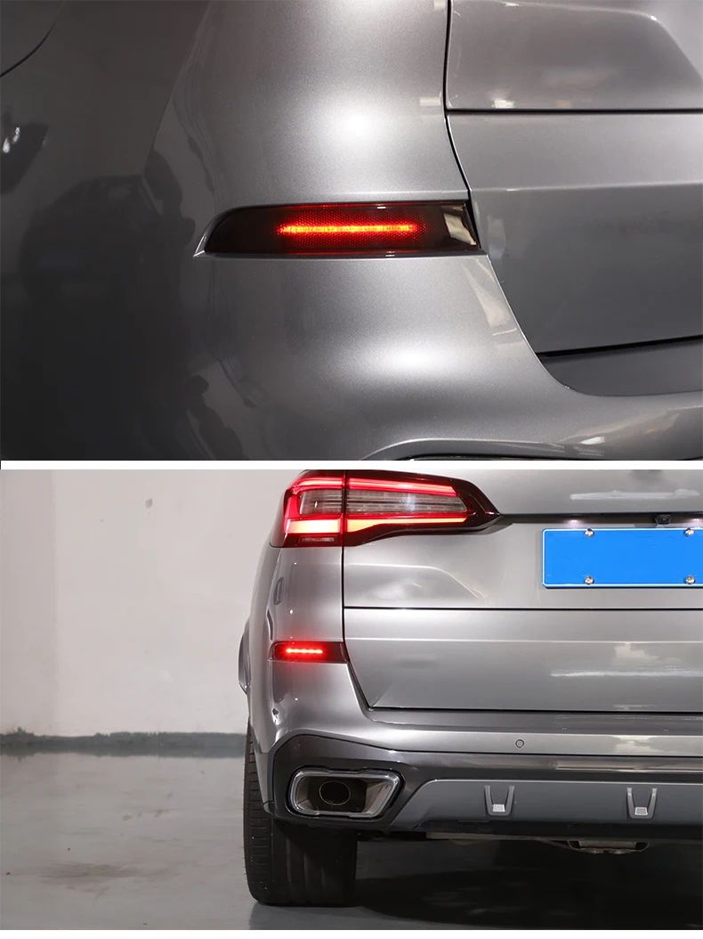 Für BMW X5 G05 2019 2020 2022 ABS Schwarz Auto Hinten Nebel Lampe Abdeckung Aufkleber Auto Außen Zubehör – Detail 5