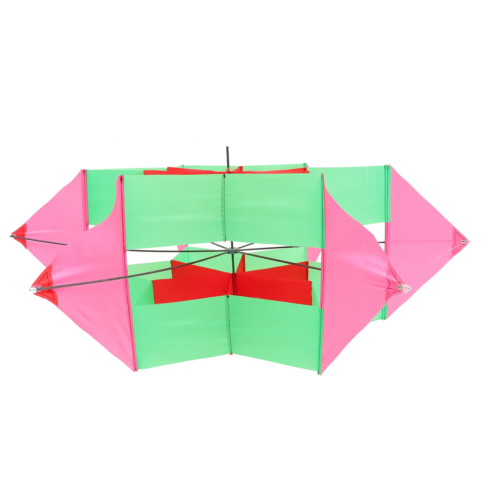 Hexagon Plum Blossom Kite Colorful Bright Shape Creative Outdoor Cloth Fiber Reinforced Stereo Funny Kite for Adults Kids