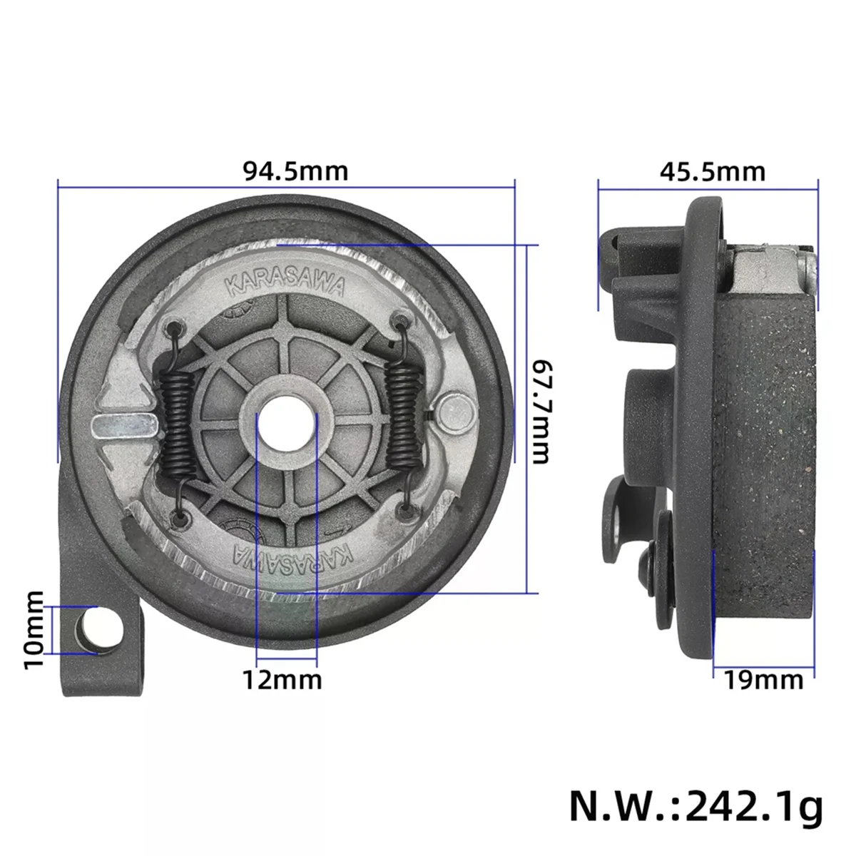 

N17R Drum Brake Cover for 5 Plus Electric Scooter Front Rear Wheel Mechanical Brakes Pad Parts