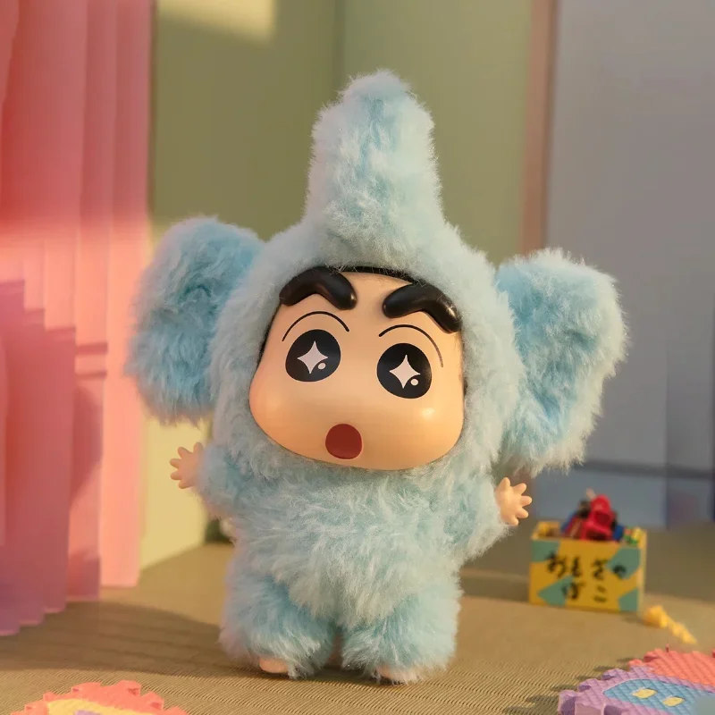 Nowa seria figurki z serii Crayon Shin-chan w stylu Blind Box na imprezę kostiumową, winylowa lalka anime, Mystery Box, seria Kawaii, model zabawka, prezenty świąteczne