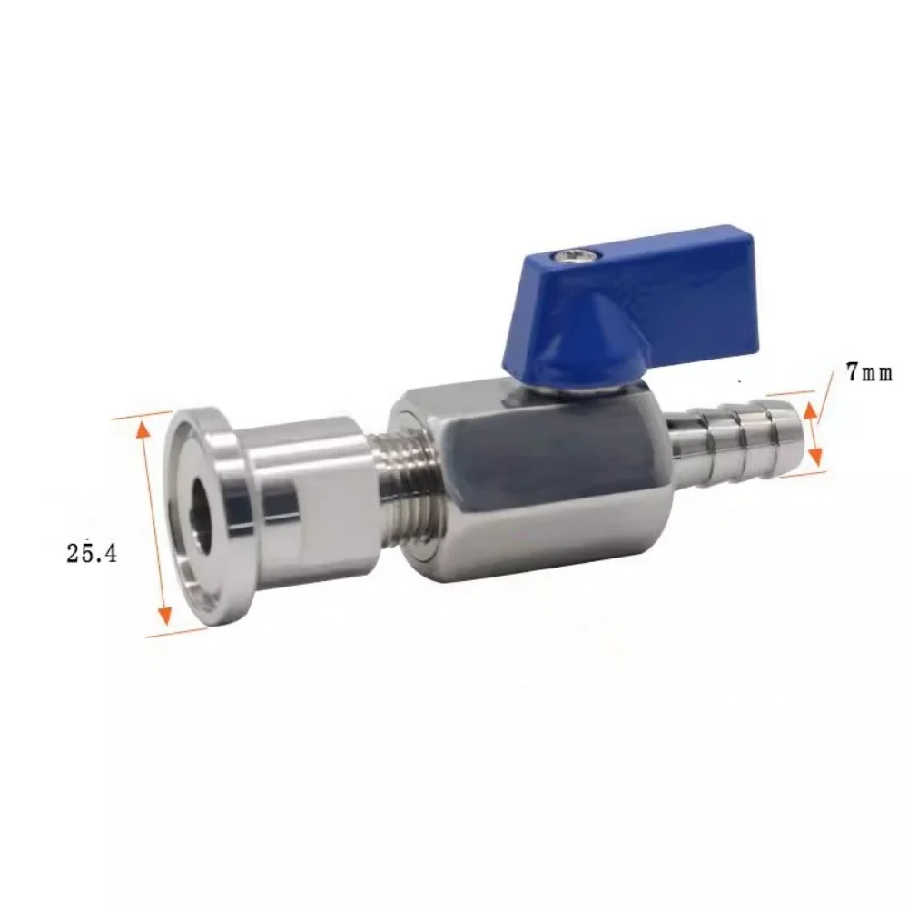 

Blue handle OD 25.4mm Chuck to Pagoda Joint,Chuck Valve Chuck Turret Joint,Stainless Steel 304 Ball Valve