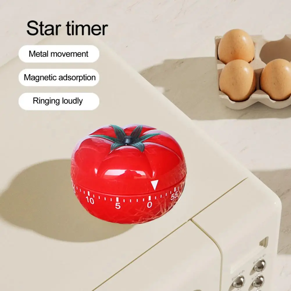 Mechanical Kitchen Timer Tomato Shaped Kitchen Timer Tomato Shape Kitchen Timer Adjustable Countdown Clock for Cooking 1 to 60