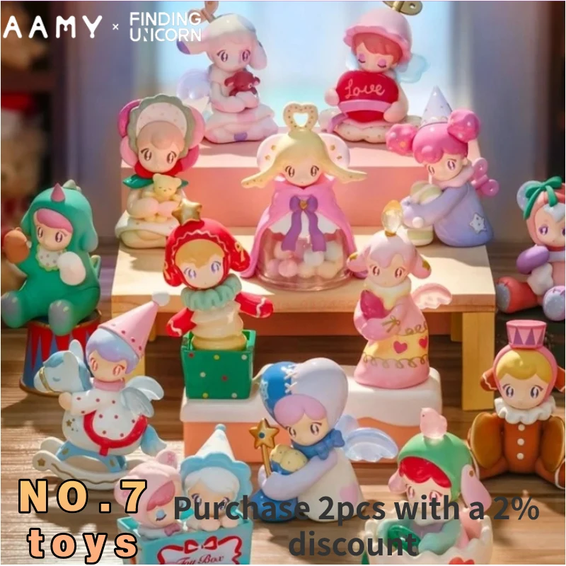 

Original AAMY Finding Unicorn Clockwork Toy City Series Blind Box Cute Anime Figure Trendy Doll Model Collection Birthday Gifts