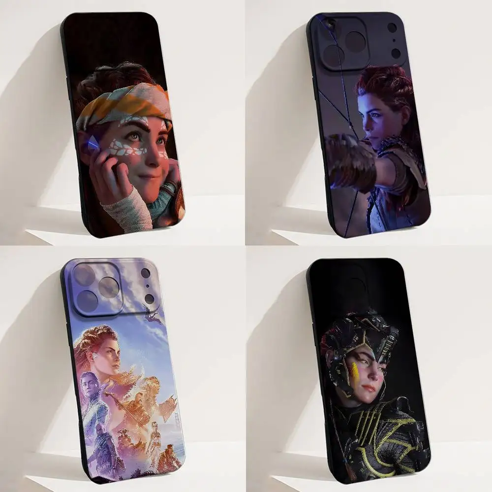 

H-Horizon-HFW Forbidden West Phone Case For iPhone 17,16,15,14,13,12,11,X,XS,8,7,Pro,Max,Plus,E,SE4,Air,Mini Black Funda Shell