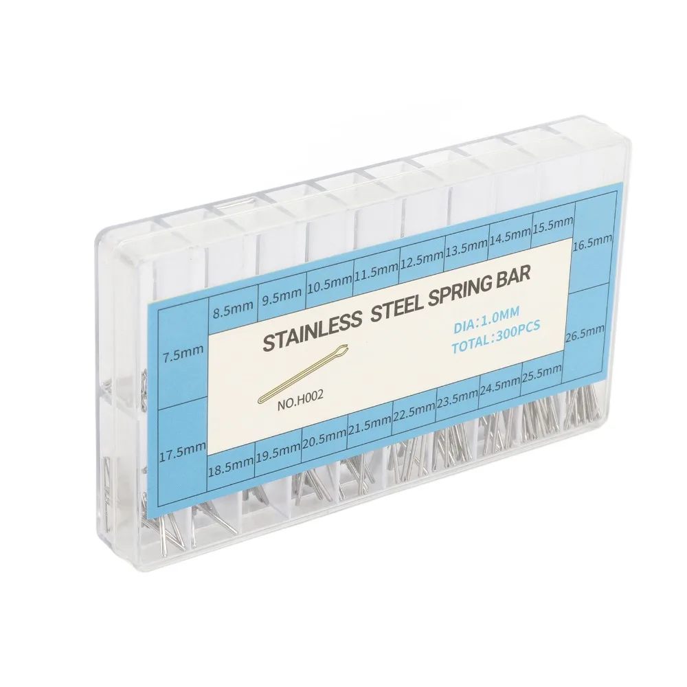 Splinte aus Edelstahl 304, 1,0 mm Dicke, 7,5 mm–26,5 mm Länge, Splinte für Uhren, Splinte für Armbanduhren