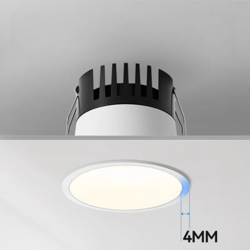 Ultra-thin frame new recessed spotlight with embedded deep cup anti-glare 60MM for livingg room, home use and commercial use