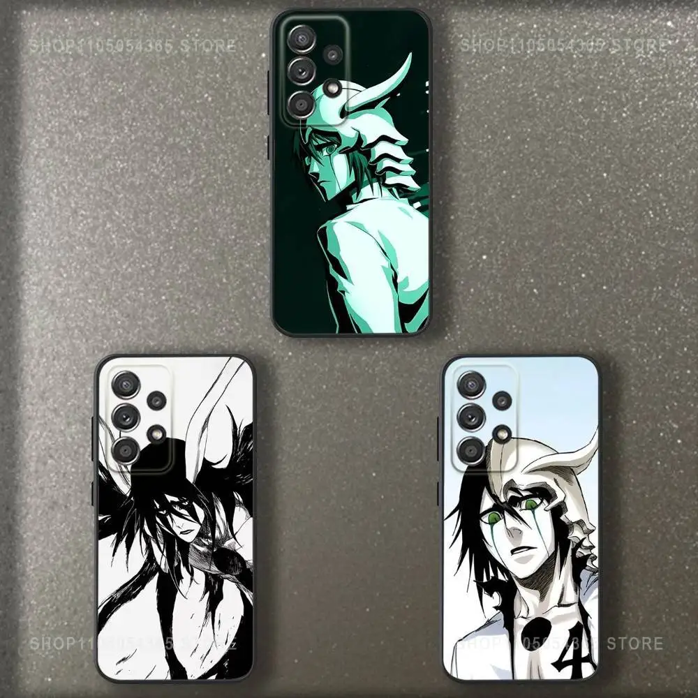 

U-Ulquiorras Anime C-Cifers Phone Case For Samsung S 25,24,23,22,30,21,10,9,Ultra,Plus,Lite,FE,4,5 G Soft Black Case