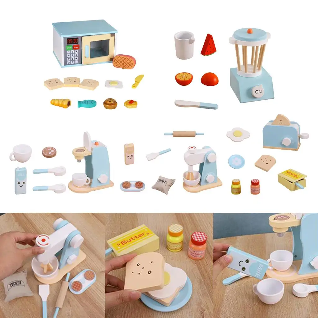 Kinder Küche Rollenspiel Spielzeug Miniatur Essen Holz Küchenutensilien Geschenke