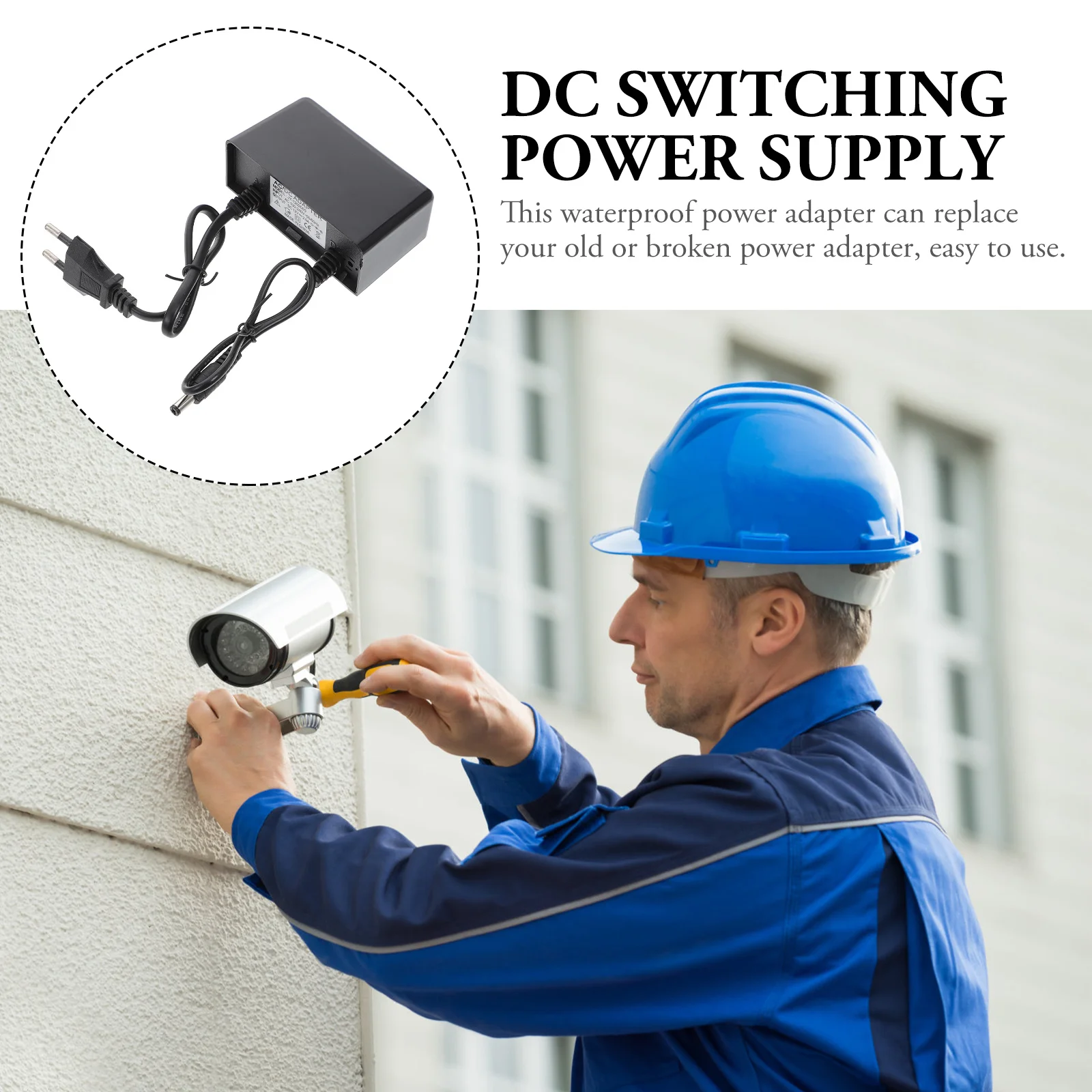 

Dc Power Supply Adapter Waterproof for LED Lights Outdoor Use Eu Plug Safe and Stable Output LED Light Power Adapter