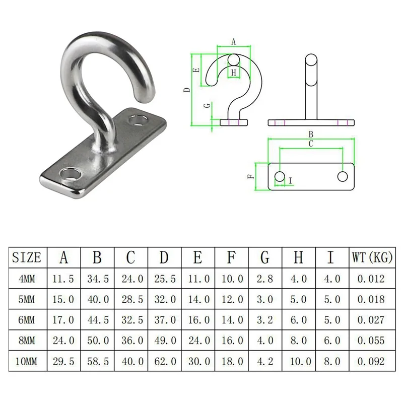 Ceiling Hooks Heavy Duty Stainless Steel 304 Utility Ceiling Hooks for Hanging Plants