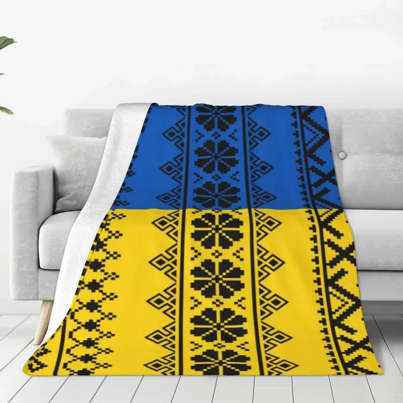 

Ukrainian Ethnic Traditional Slavic Blankets Fleece Decoration 3D Bohemian Geometric Multifunction Soft Throw Blanket Bedspread