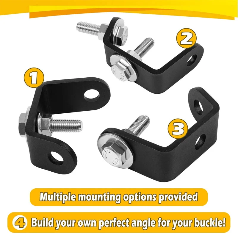 Mounting Bracket Kit for BoatBuckle G2 Retractable Transom Straps Universal Mounting Bracket & Boat Trailers 3-Sided Brackets