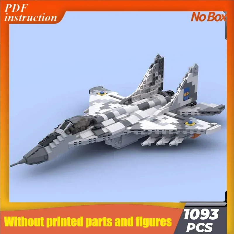 

Christmas Moc Building Bricks Military Model MiG-29 The Ghost Kyiv Fighter Technology Modular Blocks Gift Toys DIY Sets Assembl