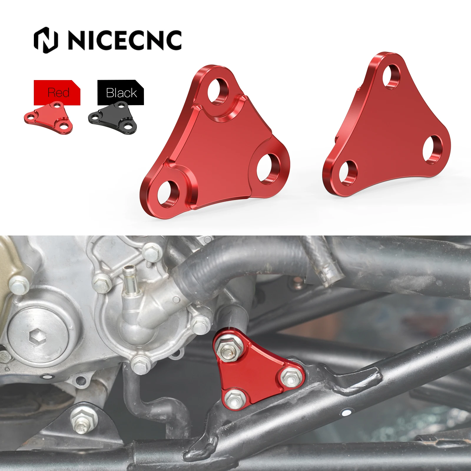 

NICECNC TRX450R Engine Mount Brackets For HONDA TRX 450R 450ER TRX450ER 8MM Thickened Aluminum 50351-HP1-600 ATV Accessories
