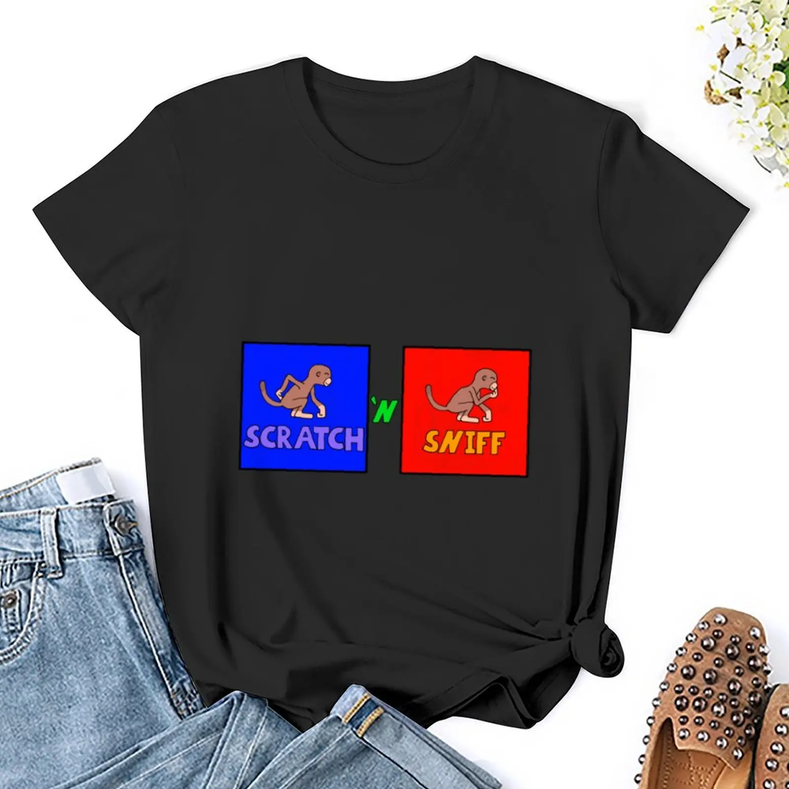 Scratch 'N Sniff T-Shirt cute tops cute clothes korean fashion Female clothing summer blouses woman 2024 image 5