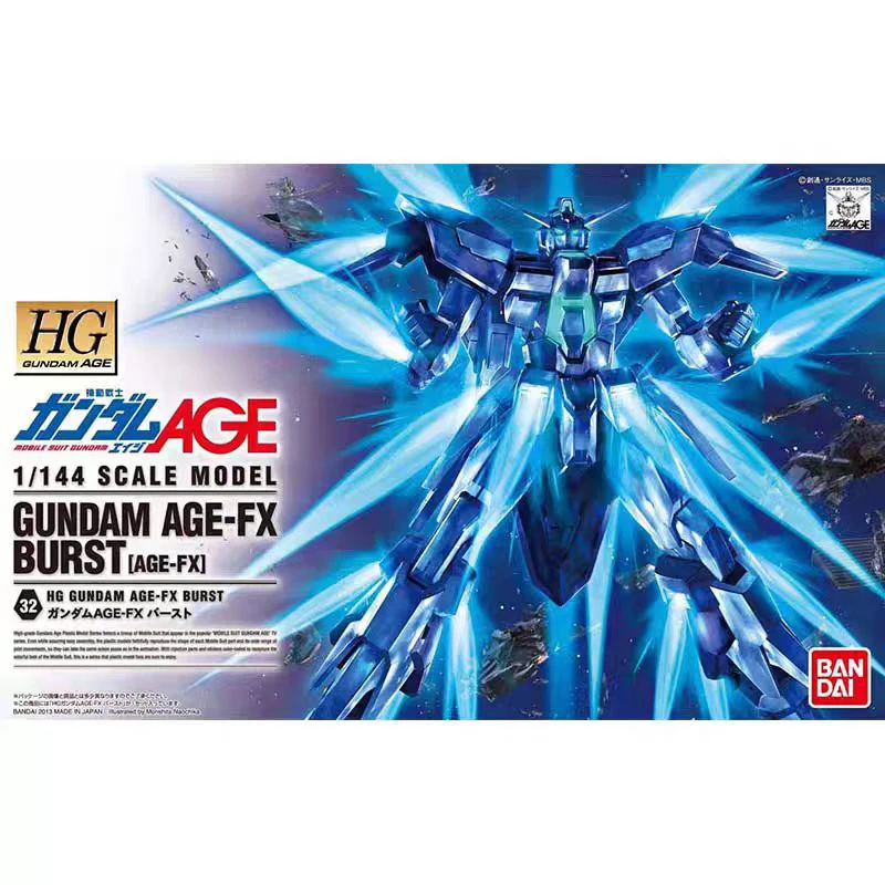 In Stock Bandai Hobby High Grade 1/144 Gundam Age-FX Burst Model Kit Action Figure Model Gift Toy Collection for Kids