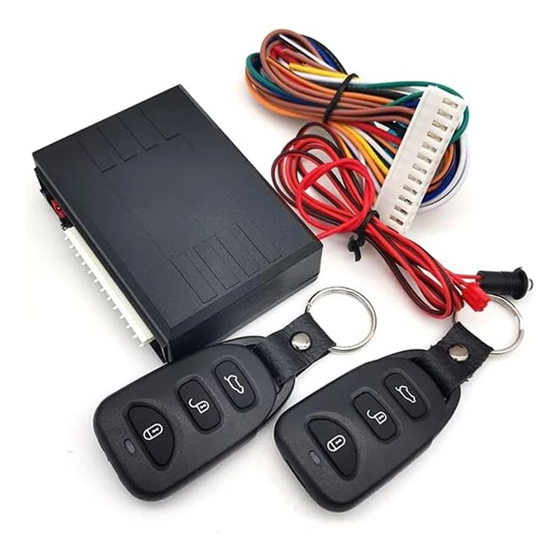 Universal Remote Central Control Box Kit Car Door Lock Keyless Entry System W/ Trunk Release Button Car Remotely Lock and Unlock