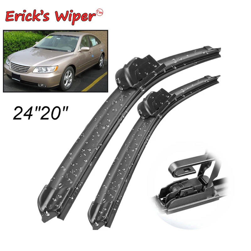 Ick's Wiper LHD bilah Wiper depan untuk Hyundai Grandeur Azera TG 2006 - 2011 sikat hujan kaca depan 24 "+ 20"