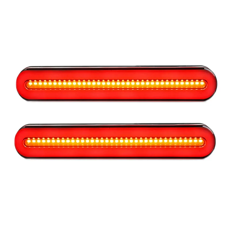 Enquêter Arrière Ambre pour Remorque Camion RL, Clignotant, Stop, enquêter de Freinage, 12V, 24V, 58 LED, 100 LED