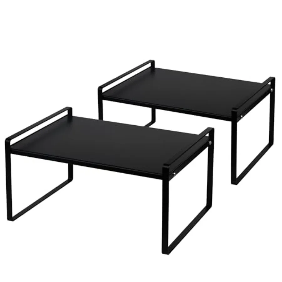 

2Pack Cabinet Shelves Stackable Shelf Organizer Rack Riser for Kitchen Cabinet Pantry Cupboard Counter Countertop Home Organiza