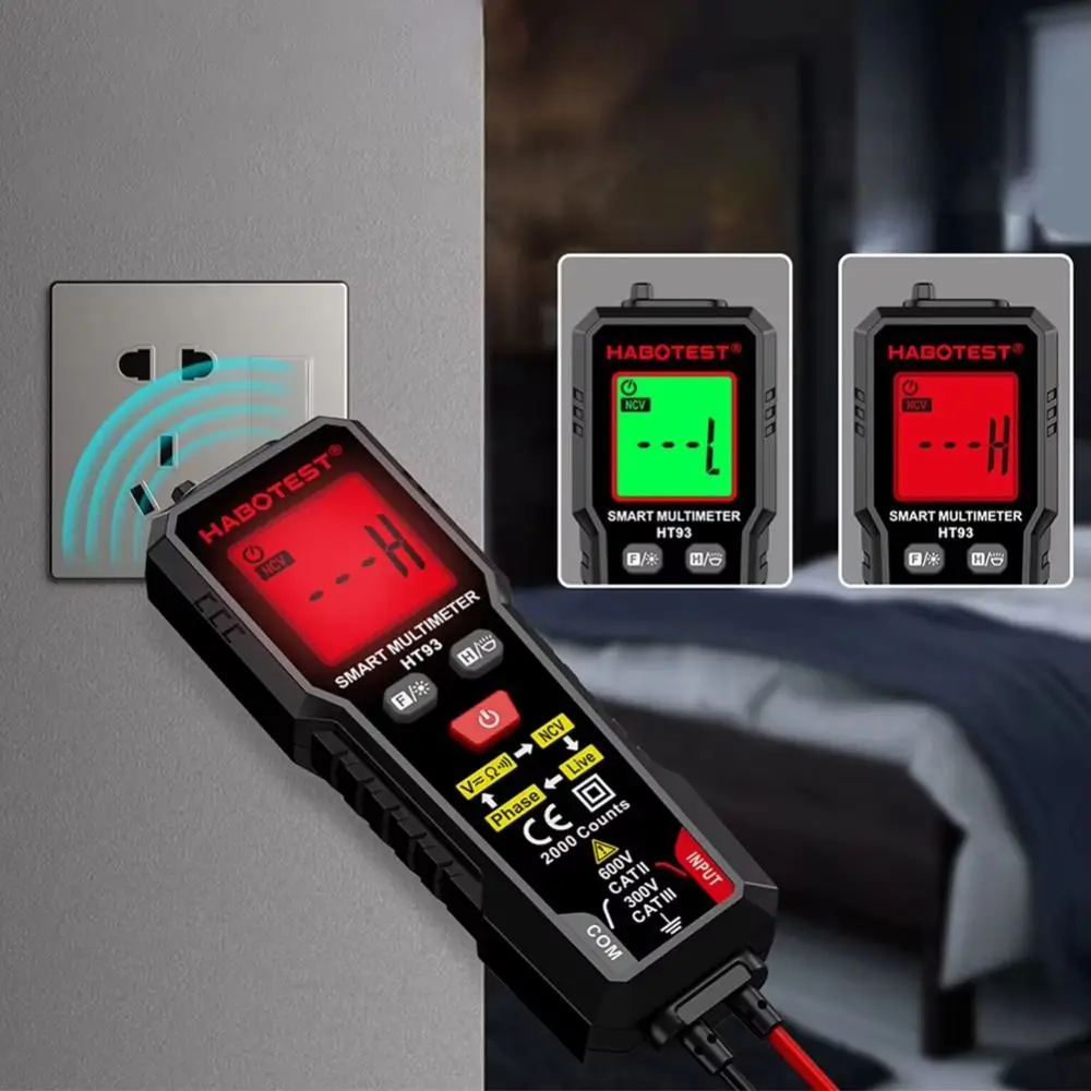 Multimetro digitale con gamma automatica Ohm onda quadra HFE triodo cicalino multi tester tensione AC/DC tester di tensione ad alta precisione