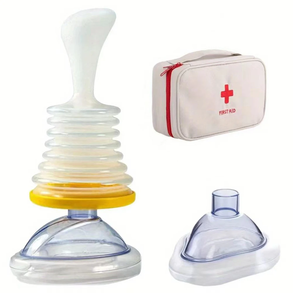 Choking Emergency Device for Adult Children CPR First Aid Breathing Mask Portable Cardiopulmonary Trainer for Home Travel