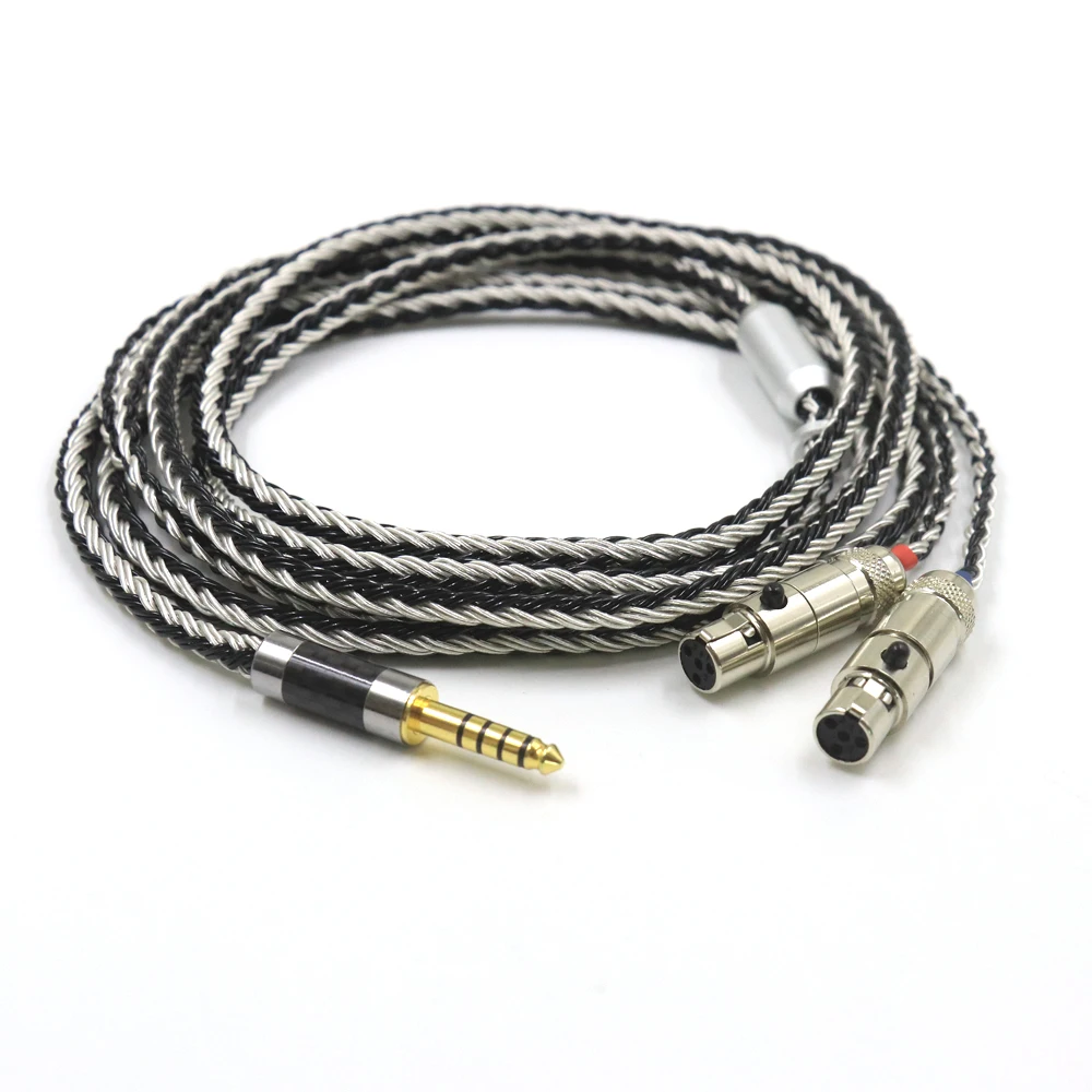 Wysokiej jakości 16 rdzeń 2.5 3.5 4.4mm XLR zbalansowane słuchawki hi-fi Upgrade Cable dla Audeze LCD-2, LCD-3, LCD-4, LCD-X, LCD-XC