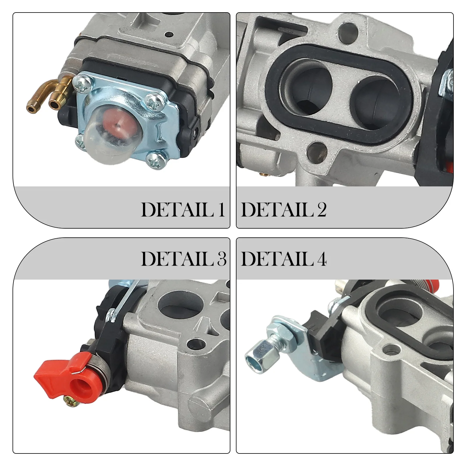 Replacement Carburetor Kit with Fuel Filter Air Filter Bulbs Washer and Fuel Pipes for 150BT 150BF 350BT 350BF 560BTS