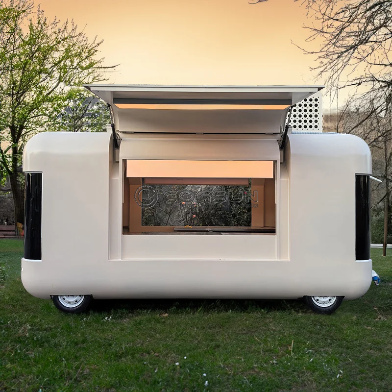 

COGSUN Hot Dog Stand Ice Cream Cart Mini Beverage Truck Mobile Kitchen Coffee Trailer For Sale