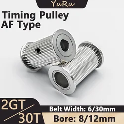 2GT2M 30Teeth Timing Pulley Bore 8 12mm GT2 30T Belt Width 6 30mm AF Type Tensioning Wheel Idler Synchronous 3D Printer Parts
