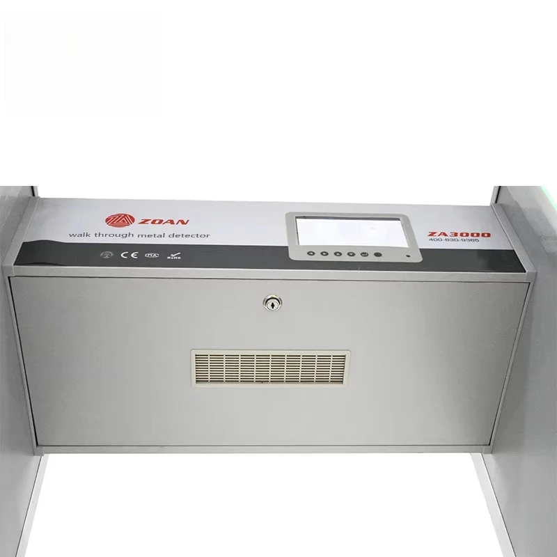 

High Sensitivity Archway Station Portable Metal Detector 7-inch Color LCD Screen 18 Detecting Zones for Walking Door Frame