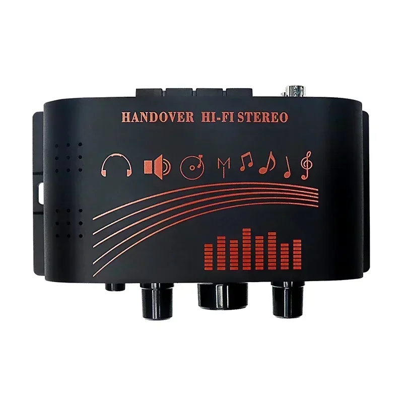 

AK170 Mini Audio Amplifier RCA Input HIFI Stereo Audio Amplifier 20W*2 Speaker Amp Dual Channel with LED Light Ring Car Home Use