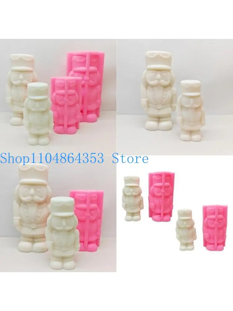 

652F Sturdy Silicone Nutcrackers Mold for DIY Christmas Decors and Craft Gift