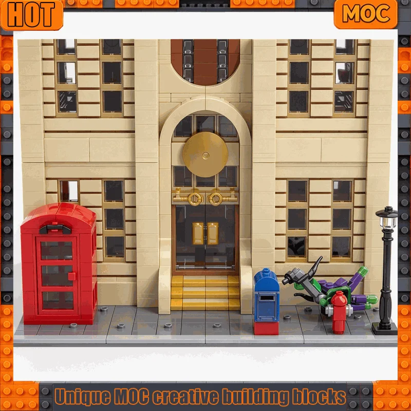 5000PCS Retro Newspaper Office Tower Building Blocks Custom Model Kit Creative Assembly Toy For Home Office Desk Decor Display