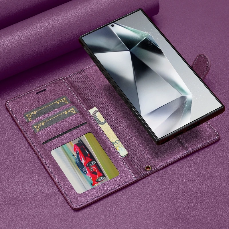 Removable Magnetic Flip Wallet Phone Case For Samsung Galaxy S24 Ultra 23 FE S22+ A14 A15 A34 A35 A54 A55 Leather Phone Cover