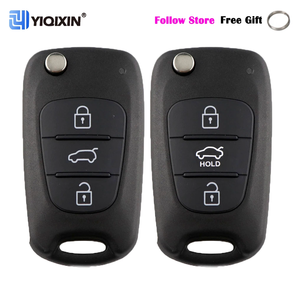 YIQIXIN 3 Buttons Flip Remote Car Key Shell For Hyundai I20 I30 IX35 I35 Accent Folding Auto Control Fob Cover Case Replaement