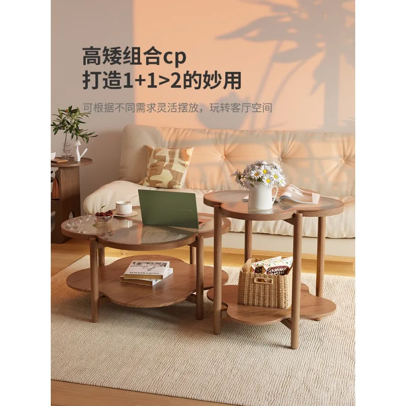 Solid wood cloud coffee table Nordic living room simple coffee table