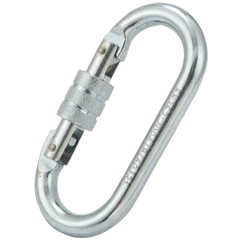 3X O Shape 25KN Alloy Steel Safety Buckle Professional Rock Climbing Carabiner Mountaineering Buckle Main Lock