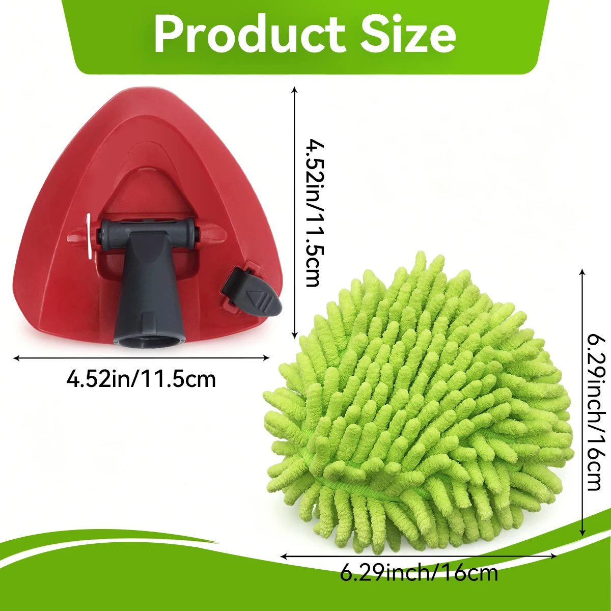 3/4Pcs Lint-Free Chenille Mop Heads & Upgraded Base for O-Cedar & Vileda Spin Mop, Washable
