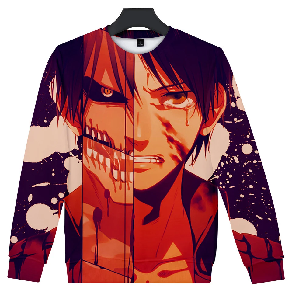 

Attack on Titan 3d Print Hoodies Sweatshirt Japan Popular Anime Hoodie Sweatshirts Funny Harajuku Tracksuit Top 4XL Clothes