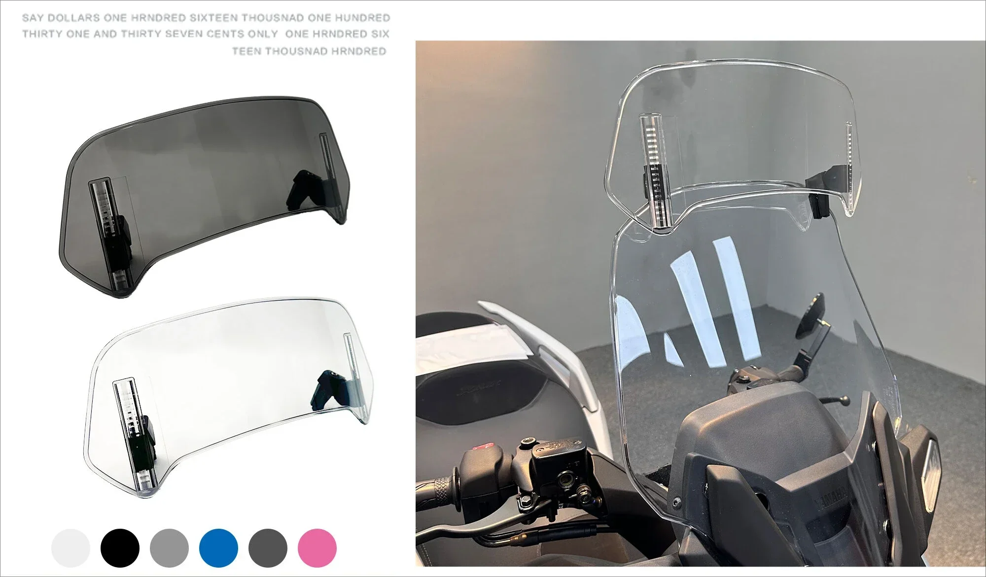 

Applicable to 2023 new Yamaha XMAX300 NMAX155 modified heightened small windshield adjustable small windshield