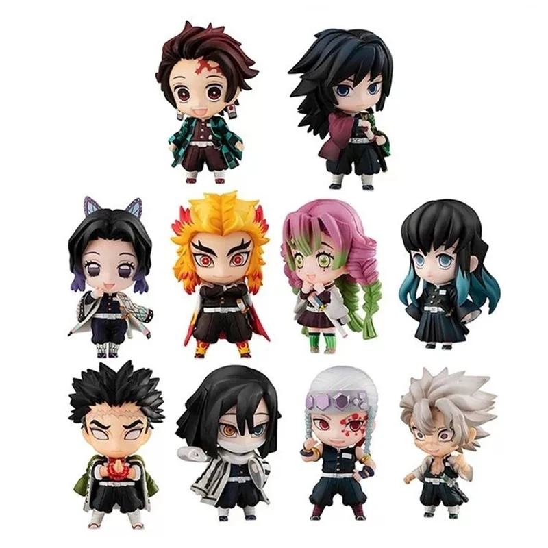 

Super Cute Chibi Demon Slayer Anime Dolls Tanjiro Nezuko Pillar Shinobu Kawaii Figure Collectible Gift Ornament