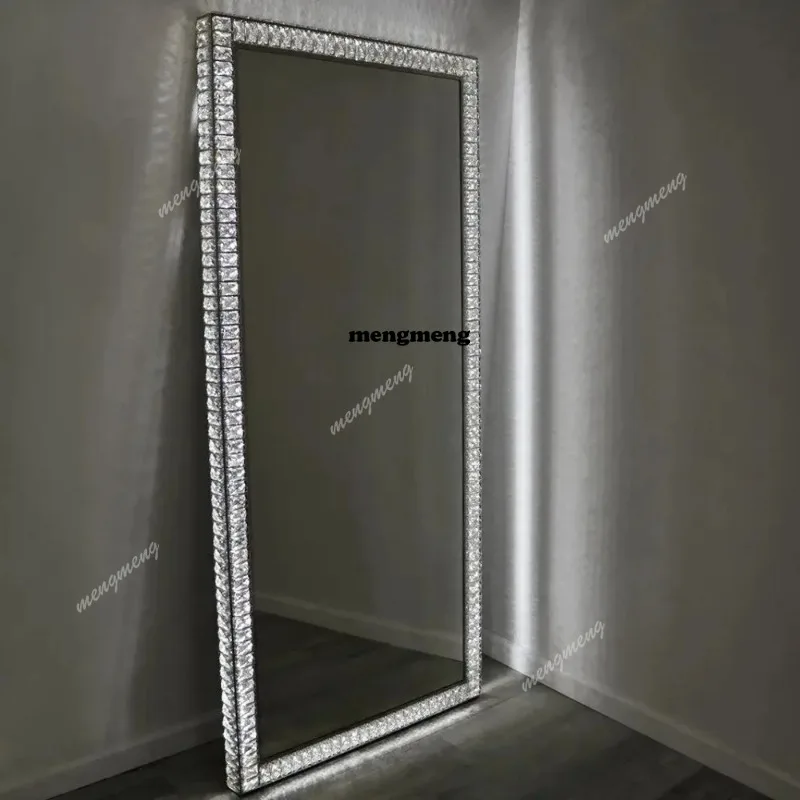 Led Mirror Manufacturers Smart Mirror Touch Switch Adjustable Wall Full Length Led Crystal Mirrors With Led Light