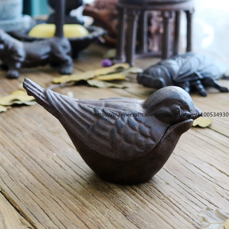

Cast Iron Storage Tank, Wrought Iron Key Box, Storage Box, Jar, Bird Home Decoration