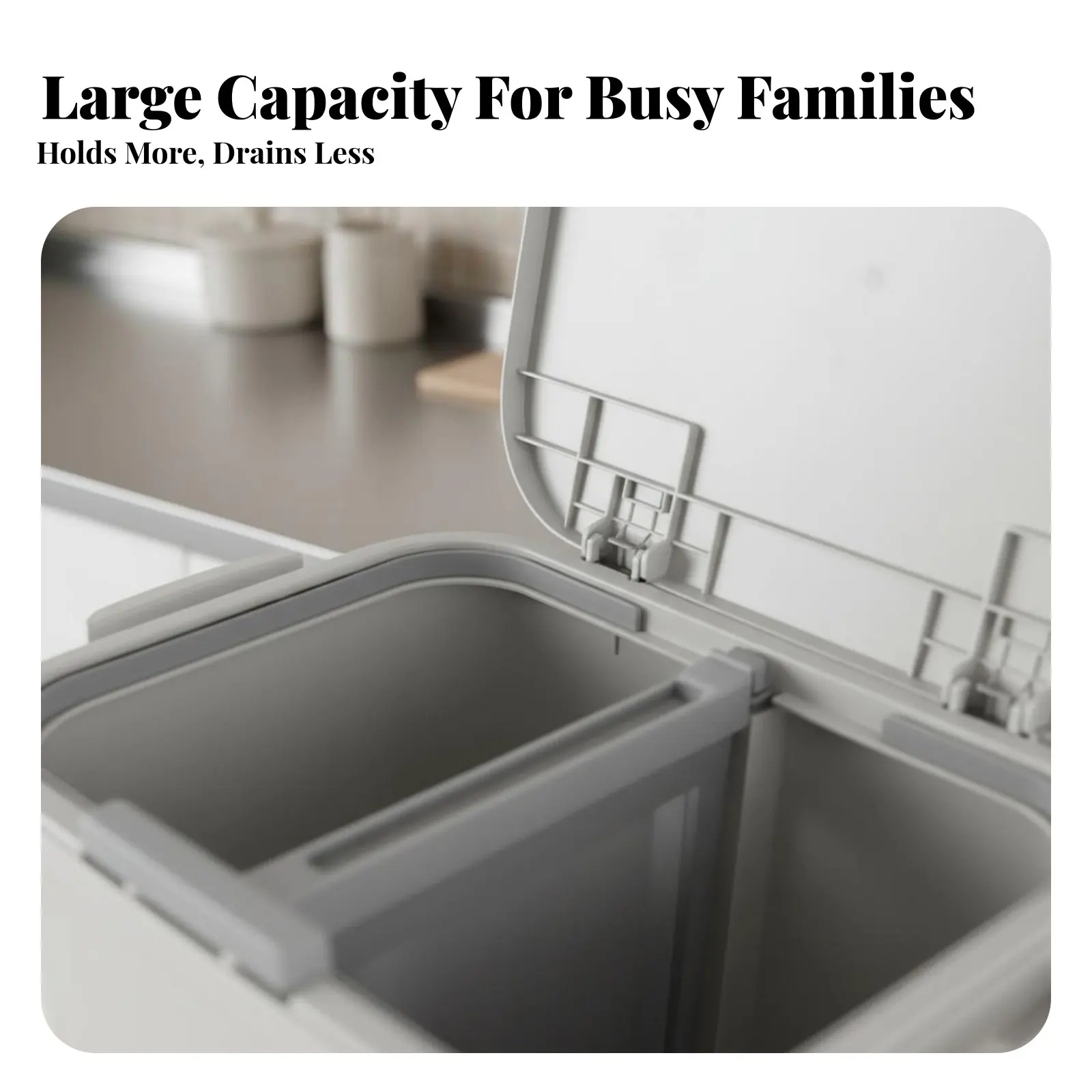 

Многоуровневая мусорная корзина для кухни с разделением на сухое и влажное, большой емкости, на колесиках