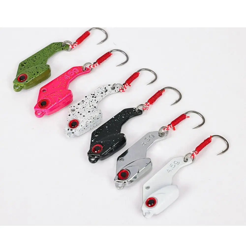 New Metal Fishing Lures 2.5g/4.5g Lightweight Artificial Bait 5 Colors Spinner Spoon